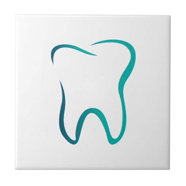 Dental Tooth Dentistry Medical Image Ceramic Tile (Front)