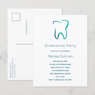 Dental Tooth Dentistry Medical Image Graduation Invitation Postcard
