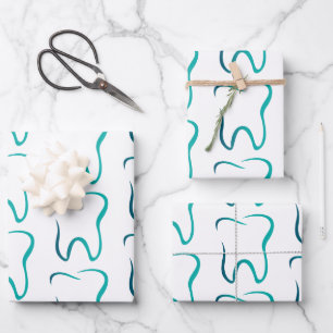 Dental Tooth Dentistry Medical Image Pattern Wrapping Paper Sheet