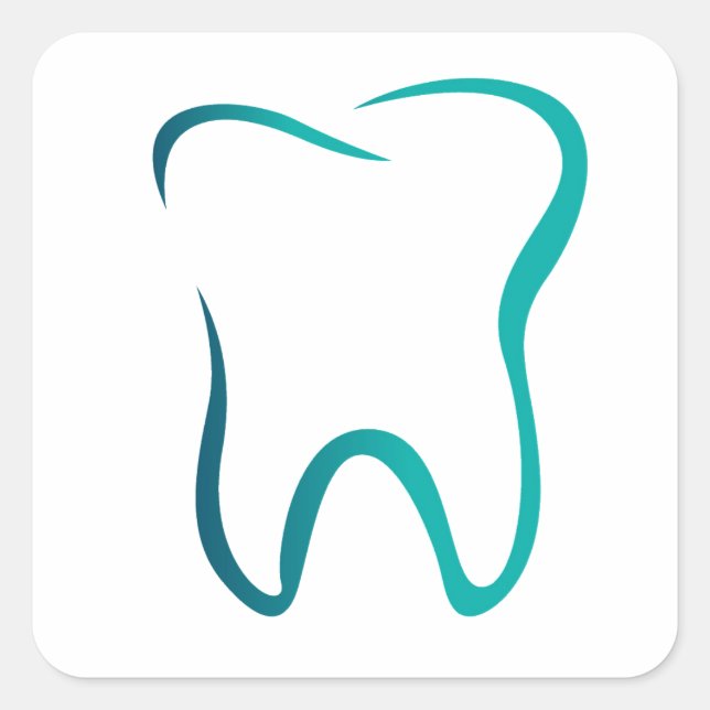 Dental Tooth Dentistry Medical Image Square Sticker (Front)