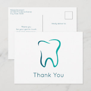 Dental Tooth Dentistry Medical Image Thank You Postcard