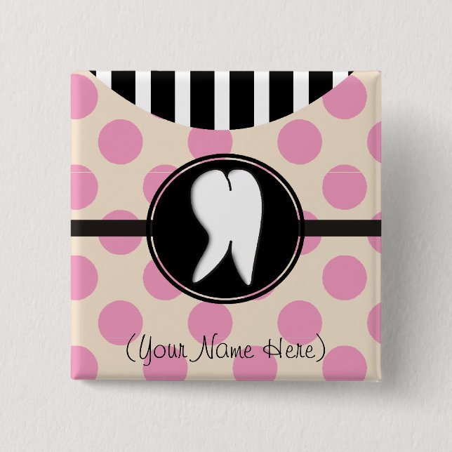 Dental Tooth Design Gifts 15 Cm Square Badge (Front)