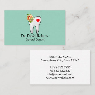 Dental Tooth Heart Business Card