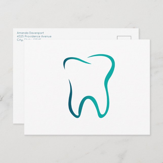 Dental Tooth Image Dentistry Clinic Postcard (Front/Back)
