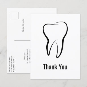 Dental Tooth Medical Graphic Dentistry Thank You Postcard