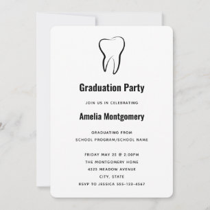 Dental Tooth Medical Graphic Graduation Invitation