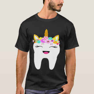 Dental Tooth Unicorn Halloween Costume Dentist T-Shirt