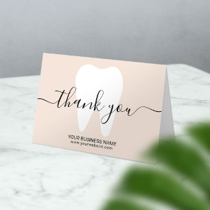 Dental White Tooth Plain Beige Dentist Thank You