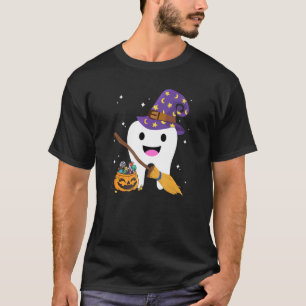 Dental Witch Trick Or Teeth Dental Squad Halloween T-Shirt