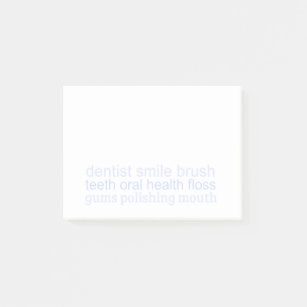 Dental Words Pastel Post-it Notes