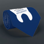 Dental Worker Custom Name | Title Tie<br><div class="desc">Let the world know your title as a proud member of the dentistry community with this elegant dentistry tie.  It features a giant white tooth. Inside of the tooth is a spot where your name and dentistry title lies.  A beautiful colour in addition to a beautiful tie.</div>