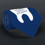 Dental Worker Custom Name | Title Tie<br><div class="desc">Let the world know your title as a proud member of the dentistry community with this elegant dentistry tie. It features a giant white tooth. Inside of the tooth is a spot where your name and dentistry title lies. A beautiful colour in addition to a beautiful tie.</div>