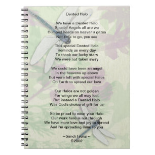 Dented Halo Brain Surgery Survivor Poem Notebook