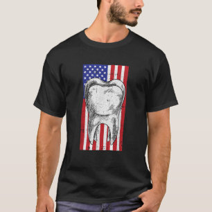 Dentist 4th Of July American Flag Patriotic Dental T-Shirt