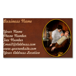 Dentist - An incisive decision - 1917 Magnetic Business Card