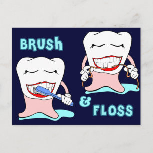 Dentist and Dental Hygienist Postcard