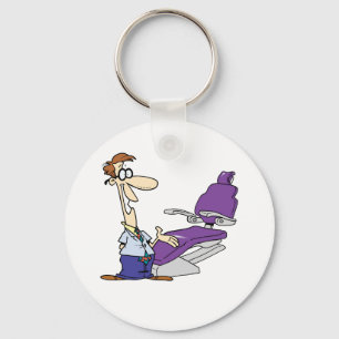 Dentist And The Dental Surgery Chair Key Ring