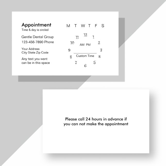 Dentist Appointment Card Template (Creator Uploaded)