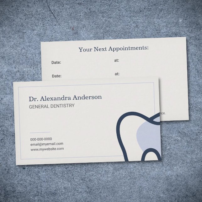 Dentist Appointment Card with Tooth Icon (Dentist Appointment Card with Tooth Icon)
