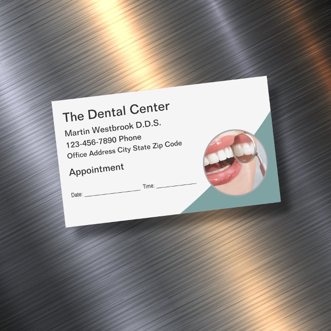 Dentist Appointment Reminder Business Card Magnets (Creator Uploaded)