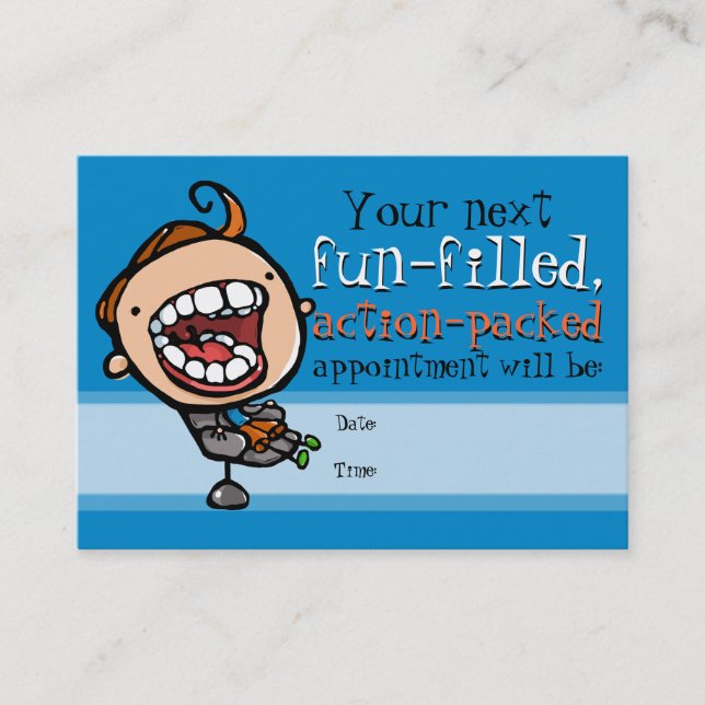 Dentist appointment reminder card (Front)