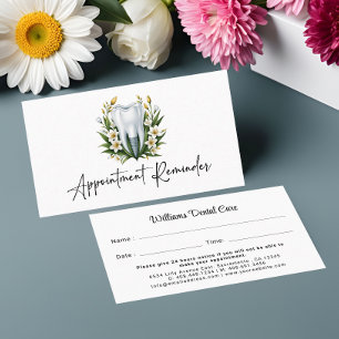 Dentist Appointment Reminder Logo Business Card