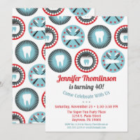 Dentist Birthday Invitation Dental Hygienist Party