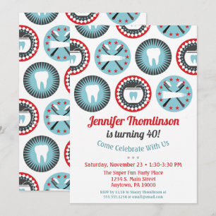Dentist Birthday Invitation Dental Hygienist Party
