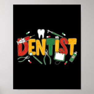 Dentist Black Nurse Magic Black History Month June Poster