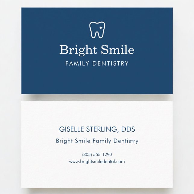 Dentist Blue Business Card (Creator Uploaded)
