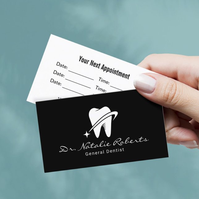 Dentist Bright Tooth Logo Professional Dental Care Appointment Card (Creator Uploaded)