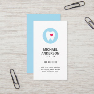 Dentist business card, modern and minimal dental business card
