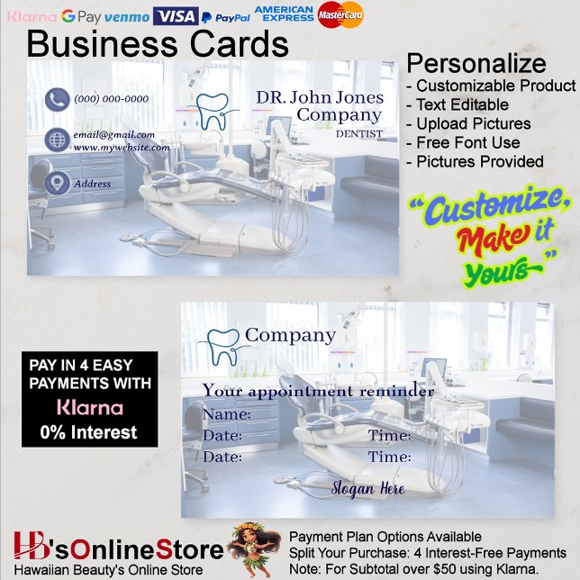 Dentist Business Cards 42 Pack of 100 (Dentist Business Cards 42 Pack of 100.)