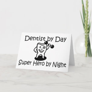 Dentist By Day Super Hero By Night Holiday Card