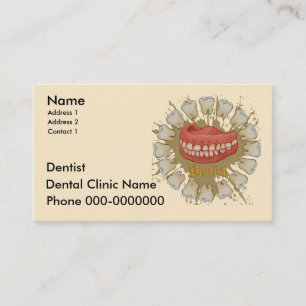 Dentist Caduceus Appointment Card