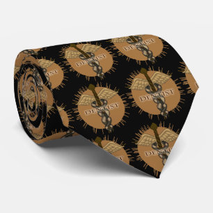 Dentist Caduceus Tie