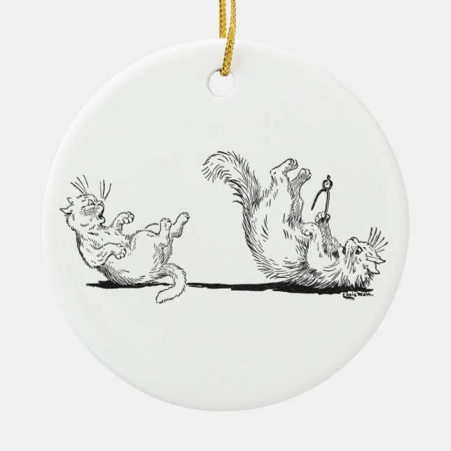 Dentist Cat Extracts Wrong Tooth Ceramic Ornament (Front)