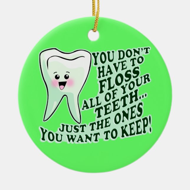 Dentist Ceramic Tree Decoration (Front)