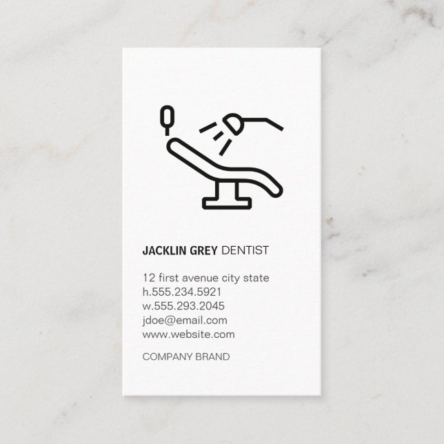 Dentist Chair Business Card (Front)