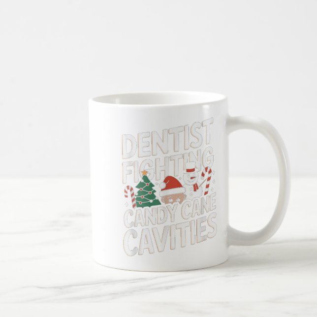 Dentist Christmas Cavities Dental  Coffee Mug (Right)