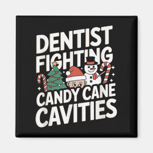 Dentist Christmas Cavities Dental  Magnet