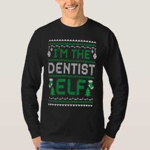 Dentist Christmas Elf Dental School Dentistry Holi T-Shirt