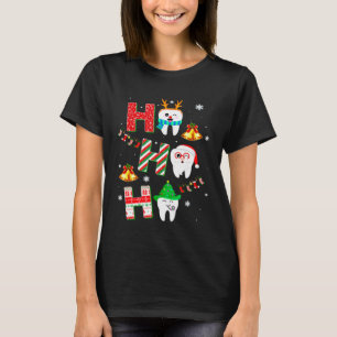 Dentist Christmas Ho Ho Ho Teeth Dental Student Me T-Shirt