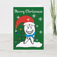 Dentist Christmas Toot Card Tooth Decorations