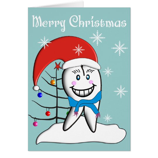 Dentist Christmas Toot CardsWith Tooth Decorations Card