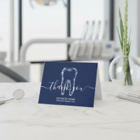 Dentist Clean Tooth Navy Blue Dental Office