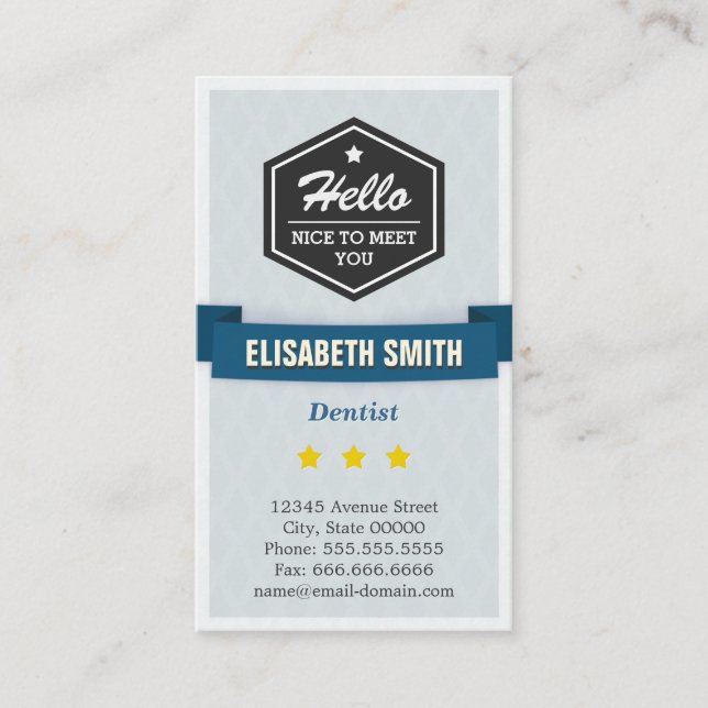 Dentist - Creative Retro Stylish Business Card (Front)