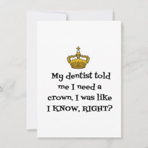 DENTIST CROWN THANK YOU CARD