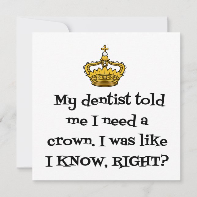 DENTIST CROWN THANK YOU CARD (Front)