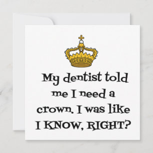 DENTIST CROWN THANK YOU CARD